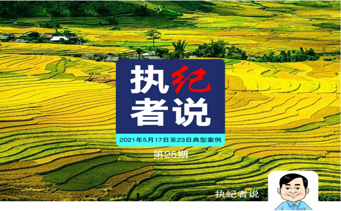 執(zhí)紀(jì)者說 | 第25期 2021年5月17日至23日典型案例
