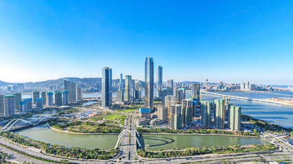 俯瞰橫琴粵澳深度合作區。橫琴粵澳深度合作區行政事務局供圖