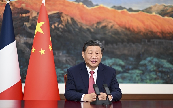 習近平向中法建交60周年招待會發表視頻致辭.jpg