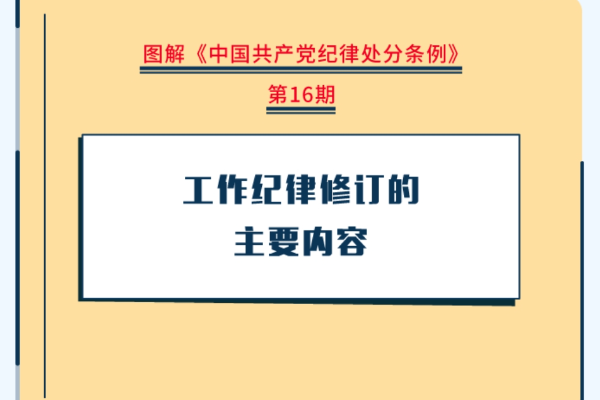 圖解紀律處分條例｜工作紀律修訂的主要內容