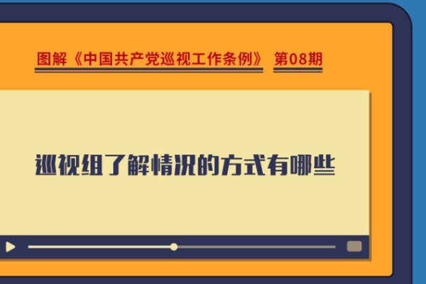 圖解巡視工作條例｜巡視組了解情況的方式有哪些