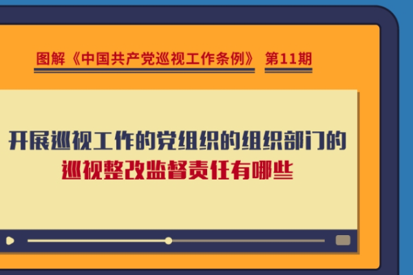 圖解巡視工作條例｜開展巡視工作的黨組織的組織部門的巡視整改監督責任有哪些