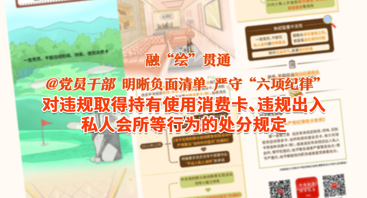 融“繪”貫通｜對違規取得持有使用消費卡、違規出入私人會所等行為的處分規定