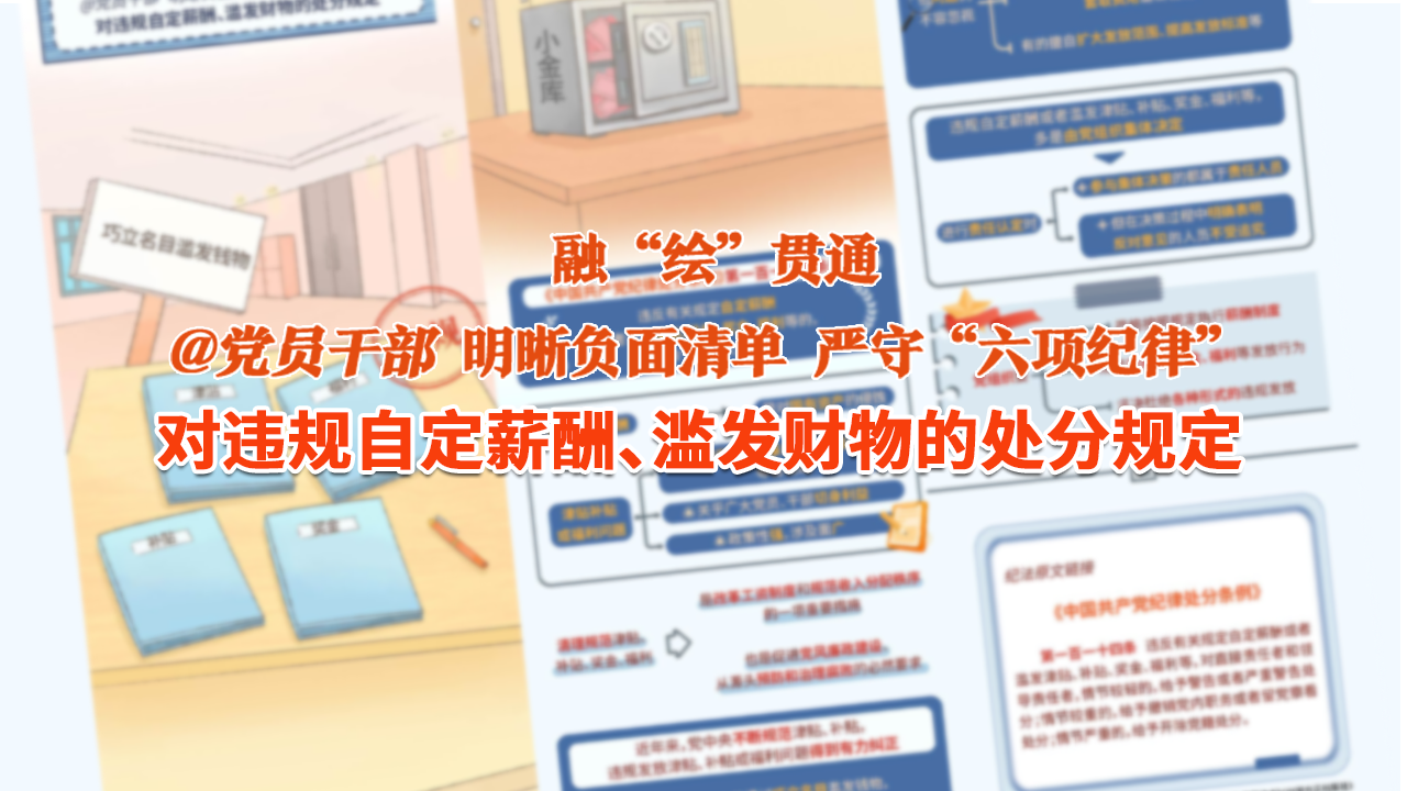 融“繪”貫通｜對違規自定薪酬、濫發財物的處分規定