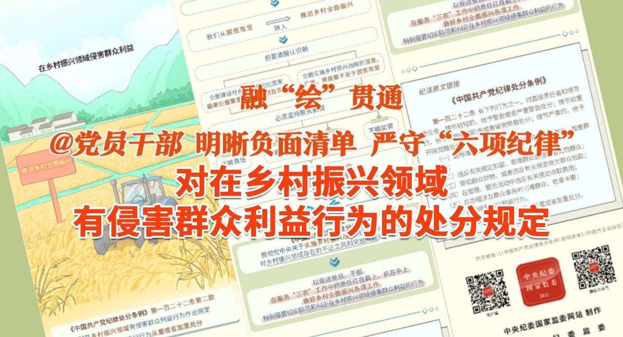 融“繪”貫通｜對在鄉村振興領域有侵害群眾利益行為的處分規定
