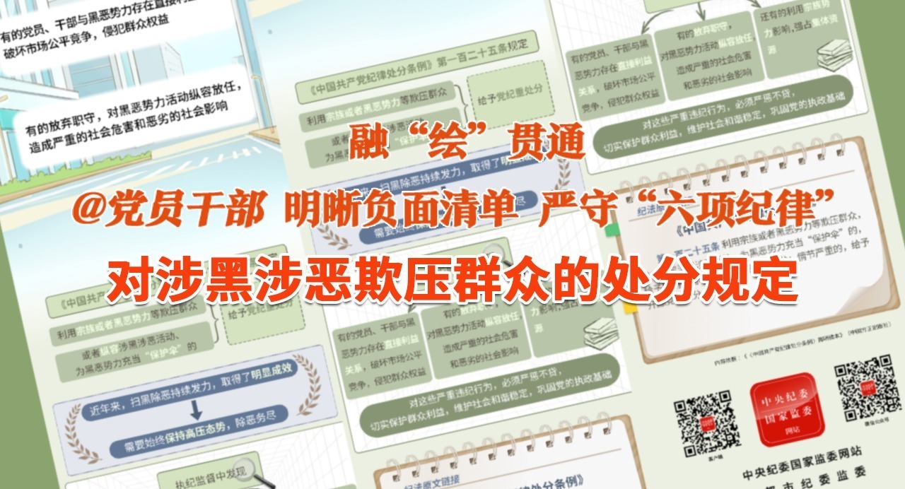 融“繪”貫通｜對涉黑涉惡欺壓群眾的處分規定