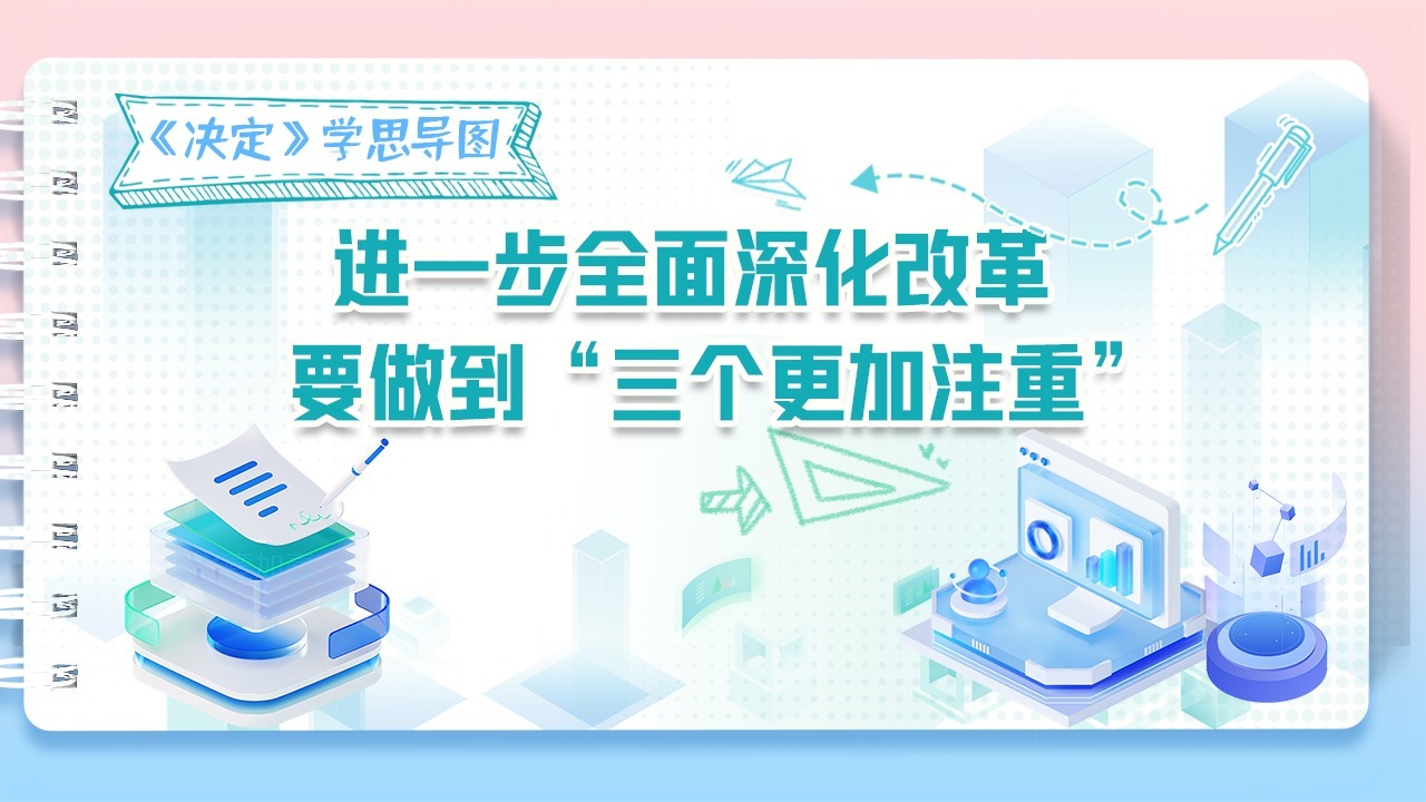 《決定》學思導圖｜進一步全面深化改革要做到“三個更加注重”