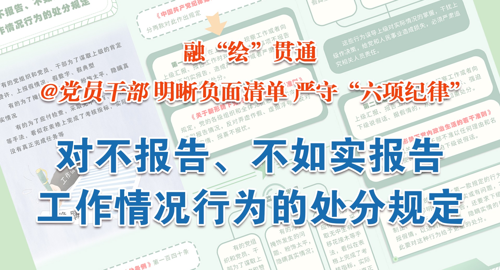 融“繪”貫通｜對不報告、不如實報告工作情況行為的處分規(guī)定