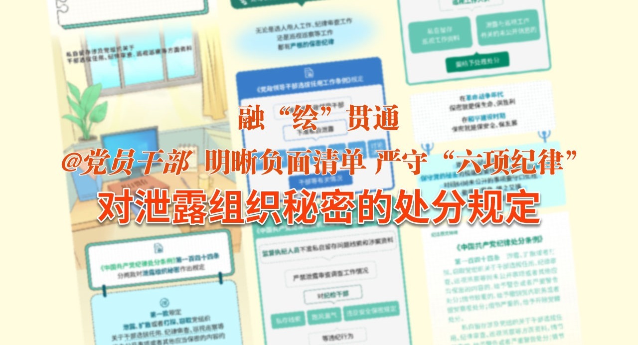 融“繪”貫通｜對泄露組織秘密的處分規(guī)定