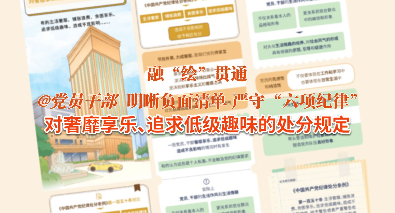 融“繪”貫通｜對奢靡享樂、追求低級趣味的處分規定