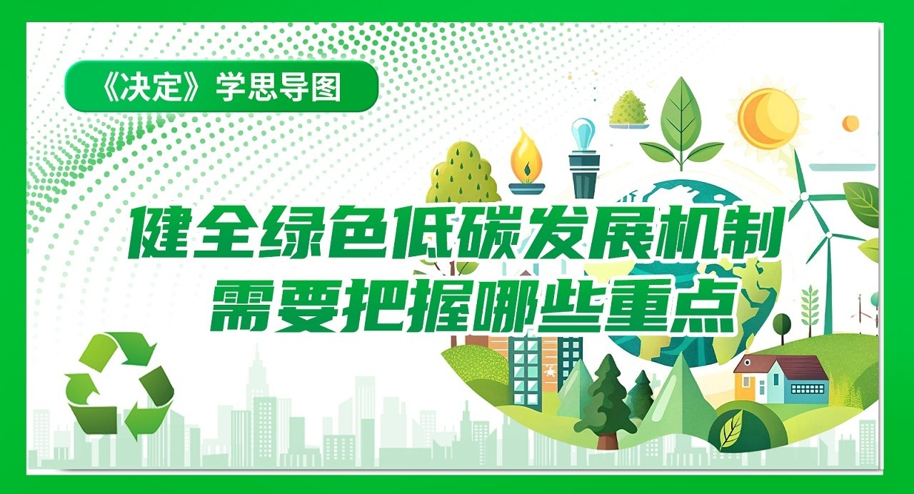 《決定》學思導圖｜健全綠色低碳發展機制需要把握哪些重點