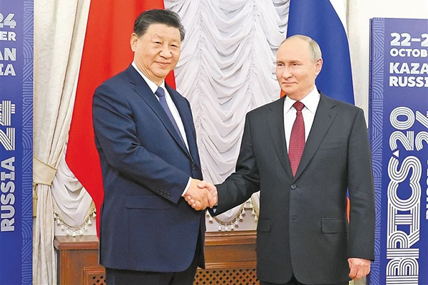 習近平同俄羅斯總統普京舉行會晤