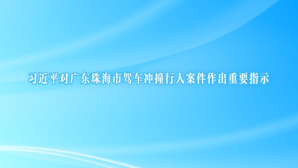 習近平對廣東珠海市駕車沖撞行人案件作出重要指示