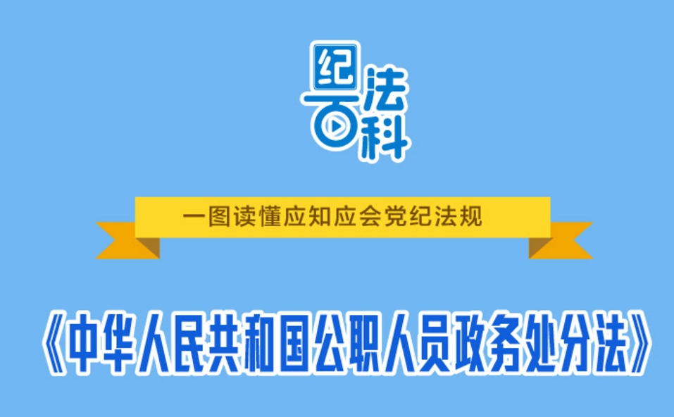 紀法百科·一圖讀懂應知應會黨紀法規(guī)｜《中華人民共和國公職人員政務處分法》