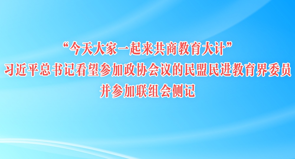 “今天大家一起來共商教育大計”——習近平總書記看望參加政協會議的民盟民進教育界委員并參加聯組會側記