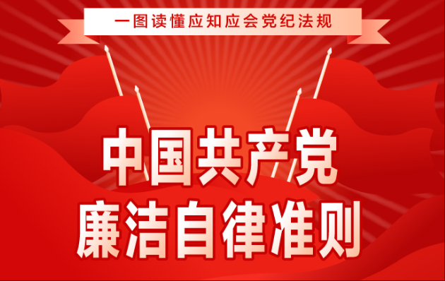 紀(jì)法百科·一圖讀懂應(yīng)知應(yīng)會(huì)黨紀(jì)法規(guī)｜中國(guó)共產(chǎn)黨廉潔自律準(zhǔn)則