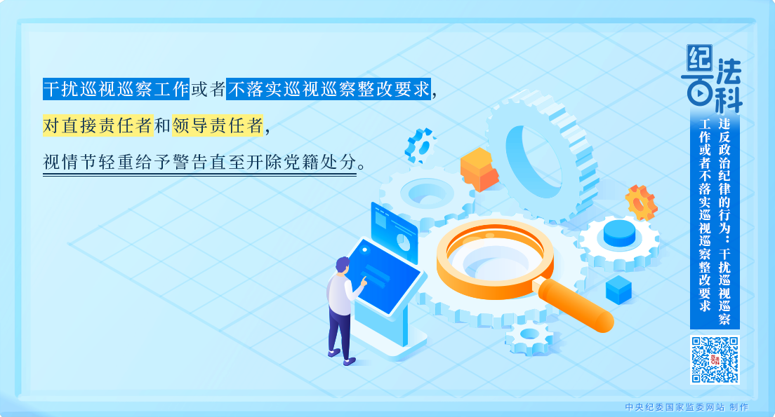 紀(jì)法百科丨違反政治紀(jì)律的行為：干擾巡視巡察工作或者不落實(shí)巡視巡察整改要求