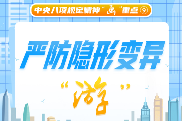 中央八項規定精神“畫”重點⑨丨嚴防隱形變異“游”