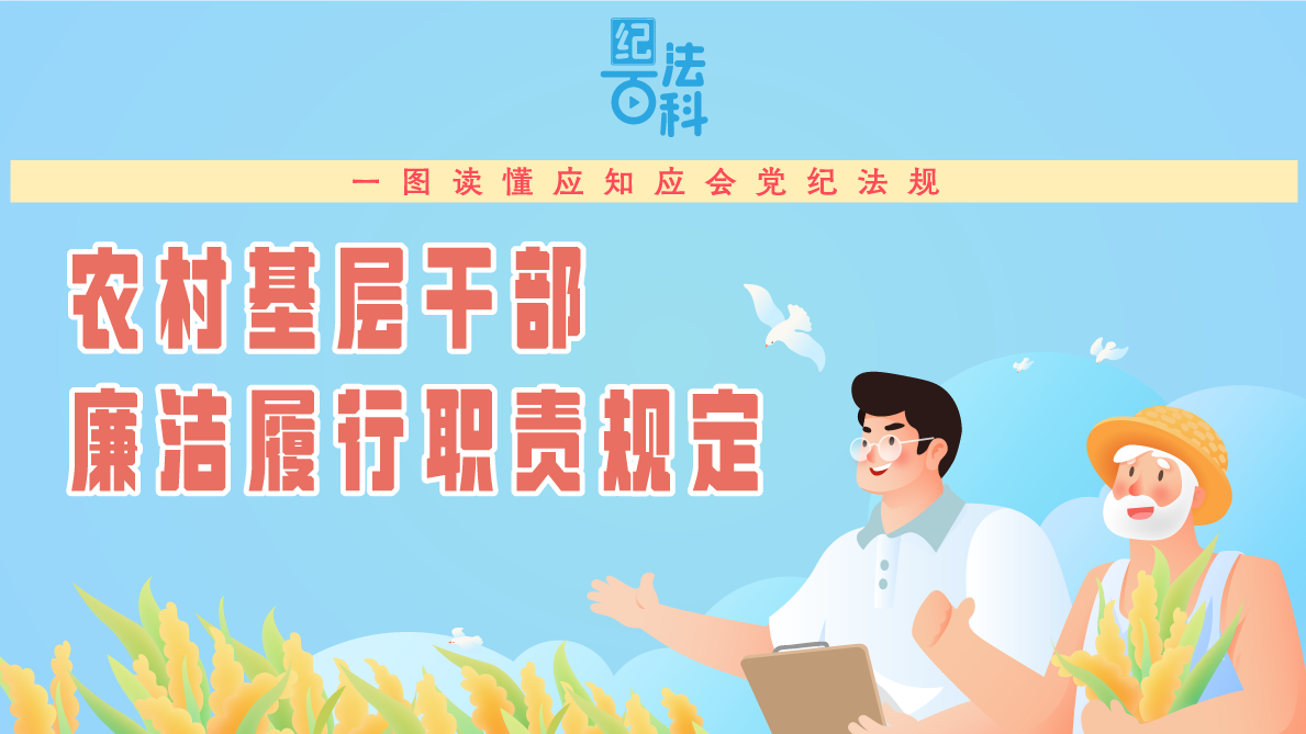 紀(jì)法百科·一圖讀懂應(yīng)知應(yīng)會(huì)黨紀(jì)法規(guī)丨農(nóng)村基層干部廉潔履行職責(zé)規(guī)定