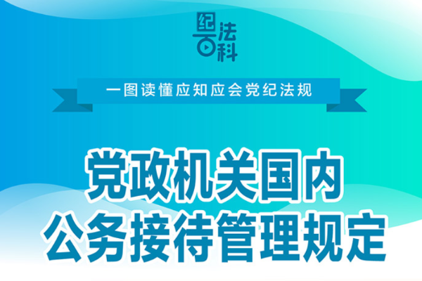 紀法百科?一圖讀懂應知應會黨紀法規丨黨政機關國內公務接待管理規定