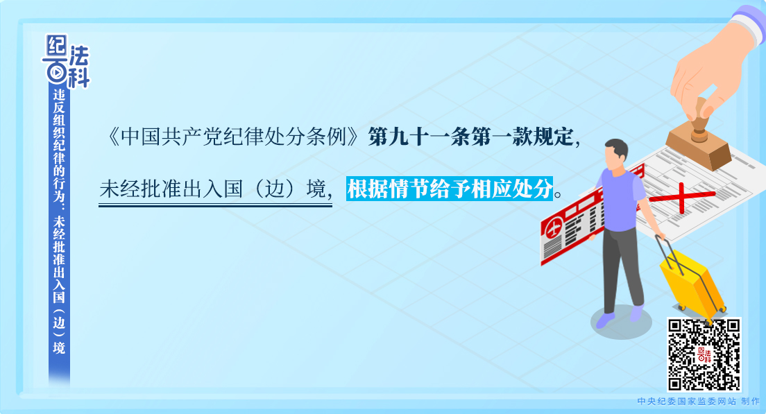 紀法百科丨違反組織紀律的行為：未經(jīng)批準(zhǔn)出入國（邊）境