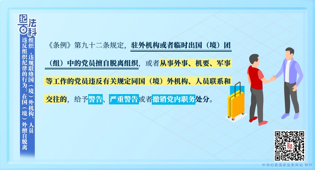 紀法百科丨違反組織紀律的行為：在國（境）外擅自脫離組織