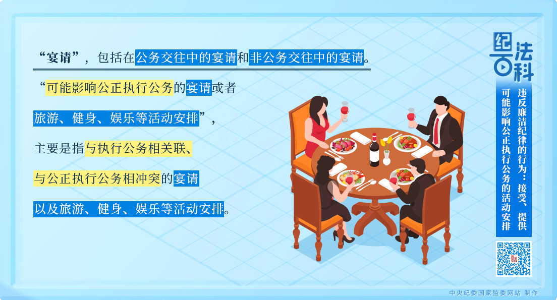 紀(jì)法百科丨違反廉潔紀(jì)律的行為：接受、提供可能影響公正執(zhí)行公務(wù)的活動(dòng)安排