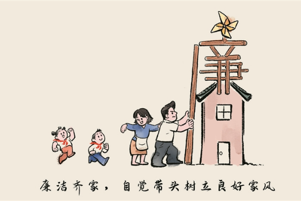 畫里有話丨自覺帶頭樹立良好家風