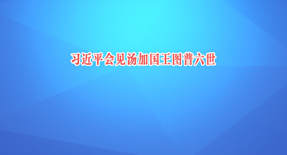 習近平會見湯加國王圖普六世